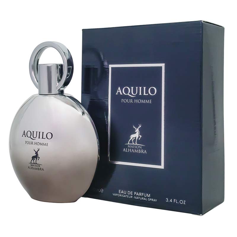 Maison Alhambra Aquilio Pour Homme EDP fragrance bottle