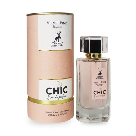 Maison Alhambra Chic Velvet Pink Secret EDP fragrance bottle