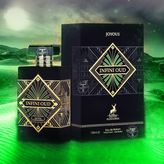 Maison Alhambra Infini Oud Joyous EDP fragrance bottle