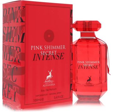 Maison Alhambra Pink Shimmer Secret Intense EDP fragrance bottle