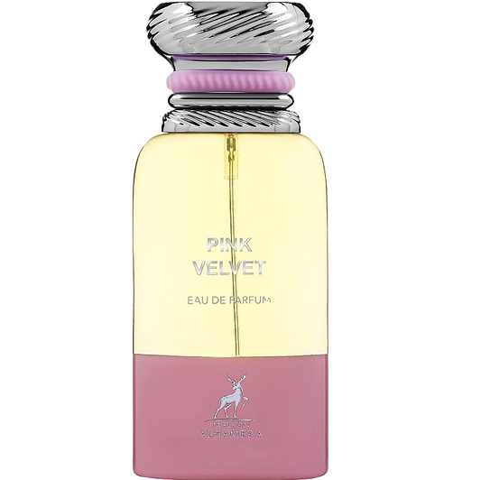 Maison Alhambra Pink Velvet EDP fragrance bottle