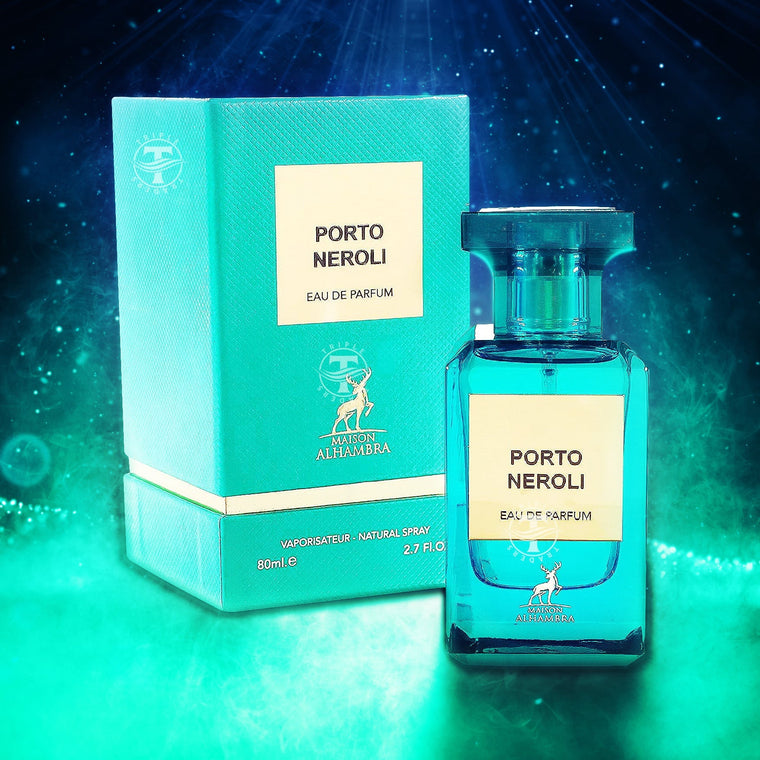 Maison Alhambra Pacific Blue EDP (formerly Porto Neroli) fragrance bottle