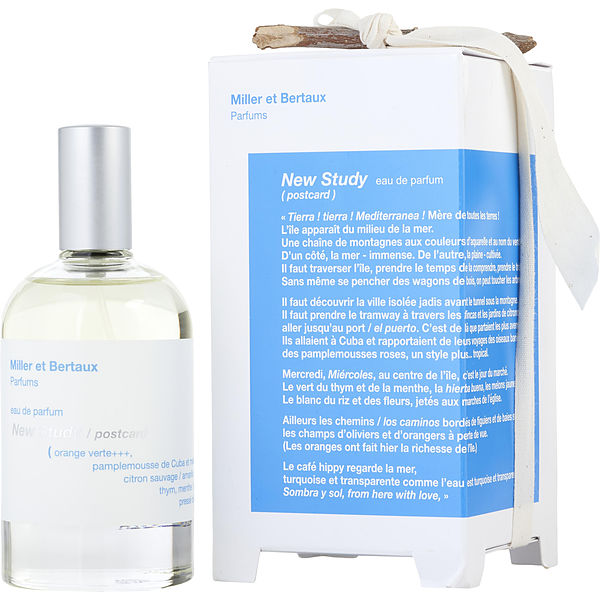 Miller Et Bertaux New Study Postcard EDP fragrance bottle