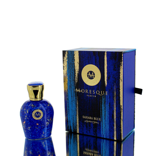 Moresque Sahara Blue EDP fragrance bottle