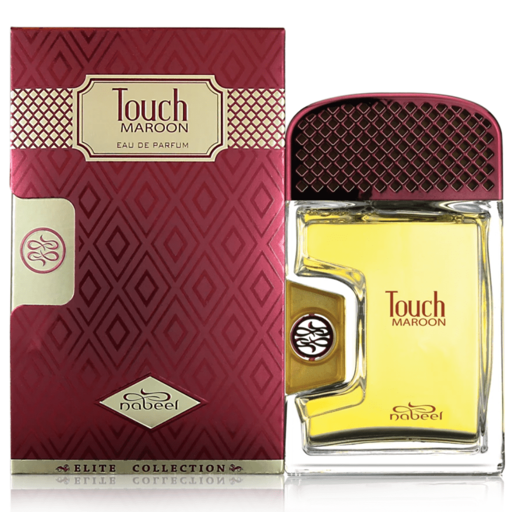 Nabeel Touch Maroon EDP fragrance bottle