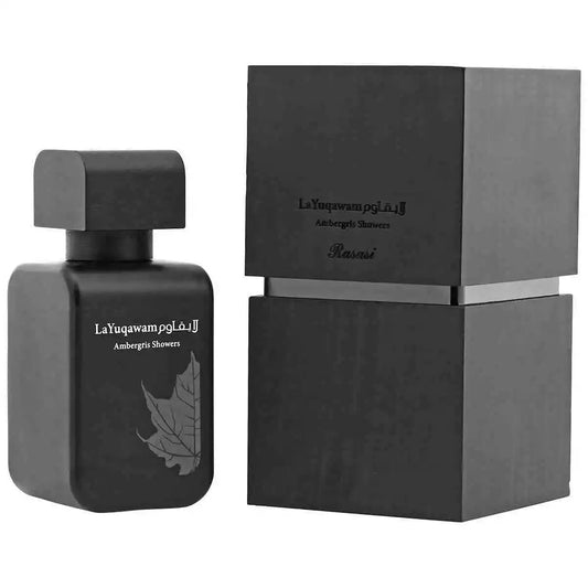 Rasasi Layuqawam Ambergris Showers EDP fragrance bottle