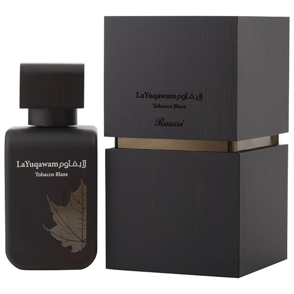 Rasasi Layuqawam Tobacco Blaze EDP fragrance bottle
