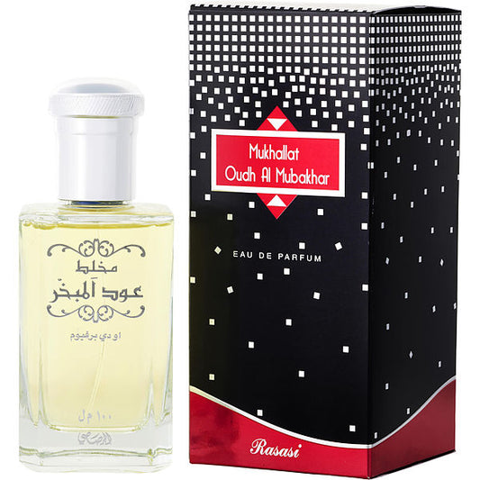 Rasasi Mukhallat Oudh Al Mubakhar EDP fragrance bottle