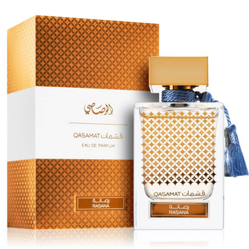 Rasasi Qasamat Rasana EDP fragrance bottle