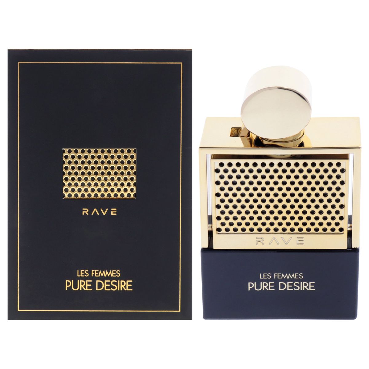 Rave Pure Desire Gold EDP fragrance bottle