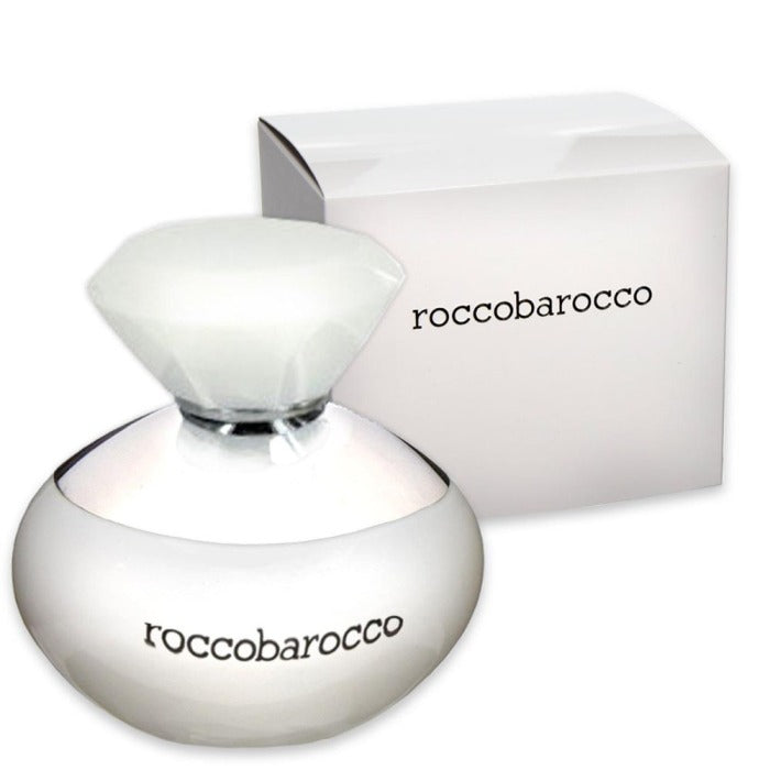 Rocco Barocco White EDP fragrance bottle