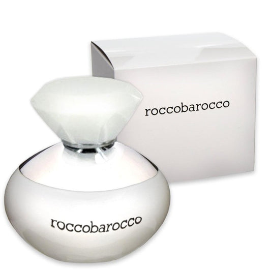 Rocco Barocco White EDP fragrance bottle