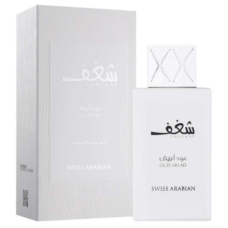 Shaghaf Oud Abyad EDP fragrance bottle