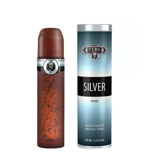Silver EDT fragrance bottle