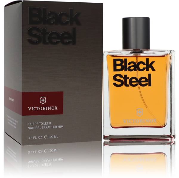 Swiss Army Black Steel EDT fragrance bottle
