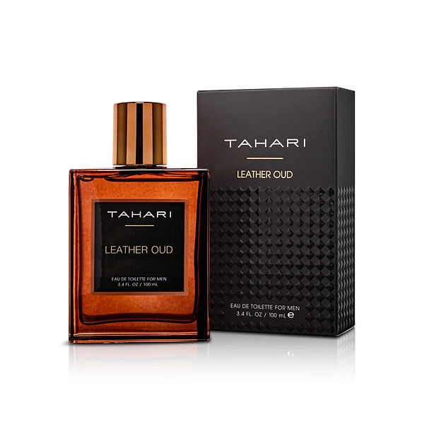 Tahari Parfums Leather Oud EDT fragrance bottle