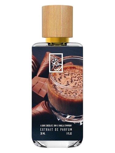 The Dua Brand A Dark Chocolate, Rum & Vanilla Symphony fragrance bottle