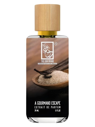 The Dua Brand A Gourmand Escape fragrance bottle