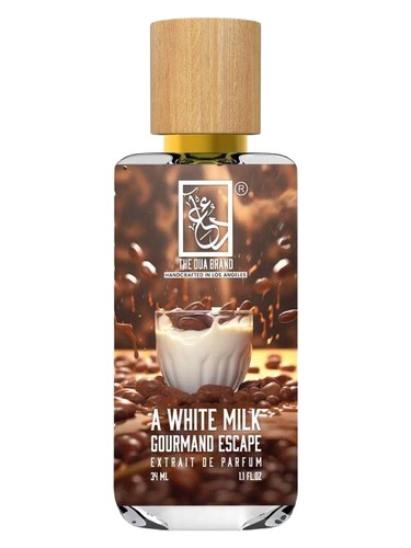 The Dua Brand A White Milk Gourmand Escape fragrance bottle