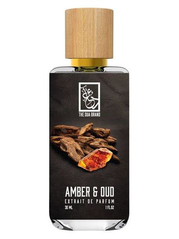The Dua Brand Amber & Oud fragrance bottle