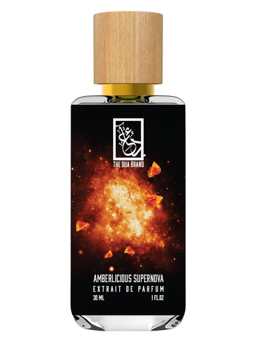 The Dua Brand Amberlicious Supernova fragrance bottle