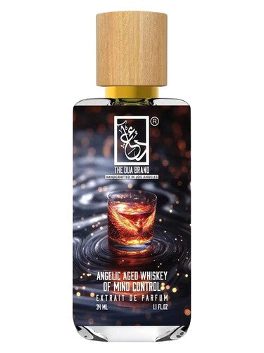 The Dua Brand Angelic Aged Whiskey of Mind Control fragrance bottle