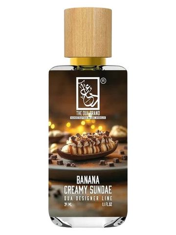 The Dua Brand Banana Creamy Sundae fragrance bottle
