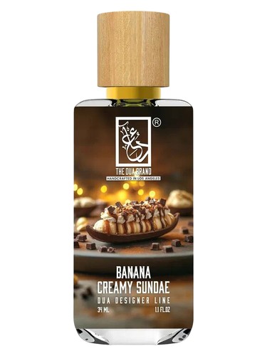 The Dua Brand Banana Creamy Sundae fragrance bottle