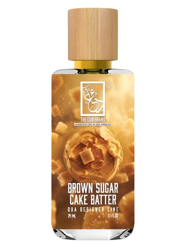 The Dua Brand Brown Sugar Cake Batter fragrance bottle