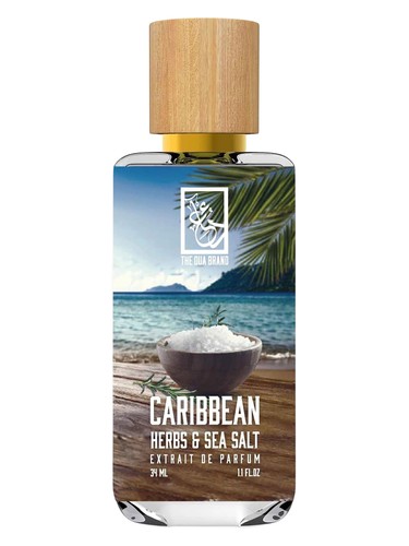 The Dua Brand Caribbean Herbs & Sea Salt fragrance bottle