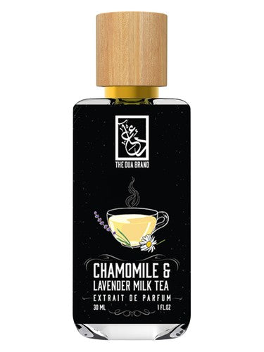 The Dua Brand Chamomile & Lavender Milk Tea fragrance bottle