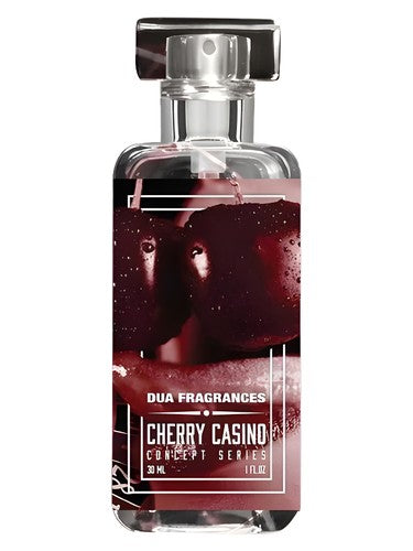 The Dua Brand Cherry Casino fragrance bottle