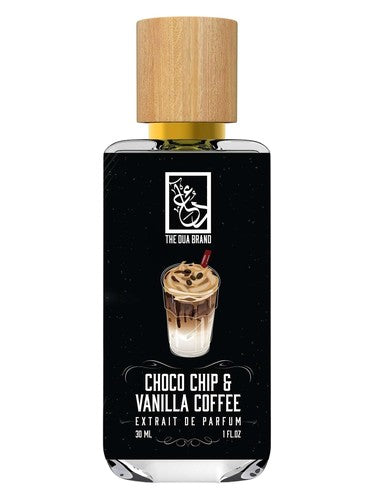 The Dua Brand Choco Chip & Vanilla Coffee fragrance bottle
