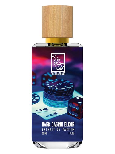 The Dua Brand Dark Casino Elixir fragrance bottle