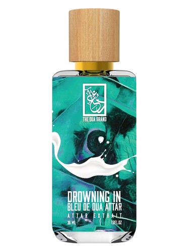 The Dua Brand Drowning in Bleu de Dua Attar fragrance bottle