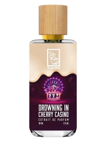 The Dua Brand Drowning in Cherry Casino fragrance bottle