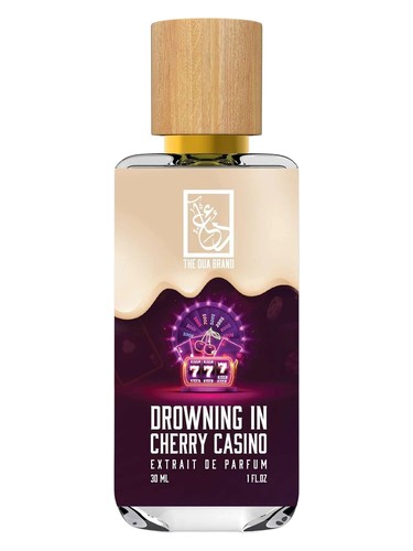 The Dua Brand Drowning in Cherry Casino fragrance bottle