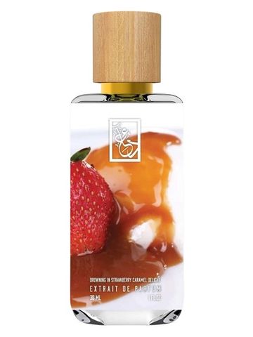 The Dua Brand Drowning In Strawberry Caramel Delight fragrance bottle