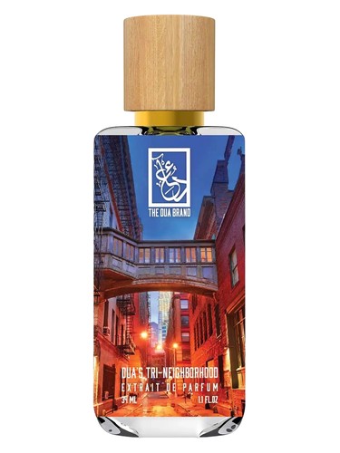 The Dua Brand Dua's Tri-Neighborhood fragrance bottle