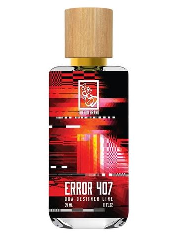 The Dua Brand Error 407 fragrance bottle