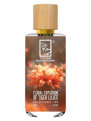 The Dua Brand Floral Explosion of Tiger Lilies fragrance bottle