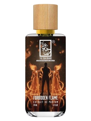 The Dua Brand Forbidden Flame fragrance bottle