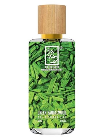 The Dua Brand Green Sandalwood fragrance bottle