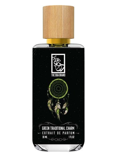 The Dua Brand Green Traditional Charm fragrance bottle