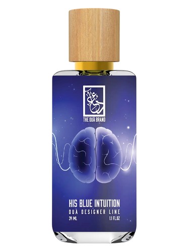 The Dua Brand His Blue Intuition fragrance bottle