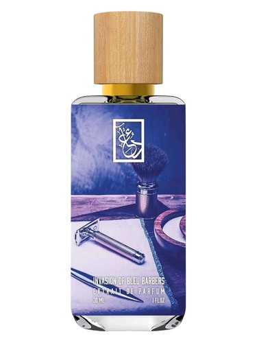 The Dua Brand Invasion of the Bleu Barbers fragrance bottle