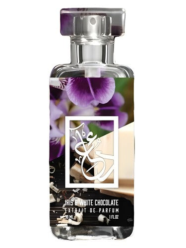 The Dua Brand Iris & White Chocolate fragrance bottle