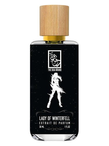 The Dua Brand Lady of Winterfell fragrance bottle