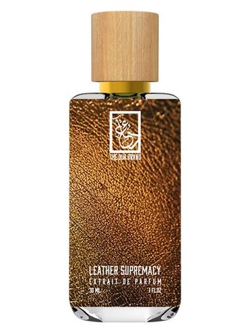 The Dua Brand Leather Supremacy fragrance bottle
