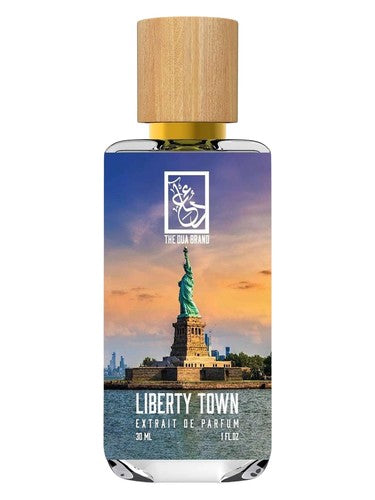 The Dua Brand Liberty Town fragrance bottle